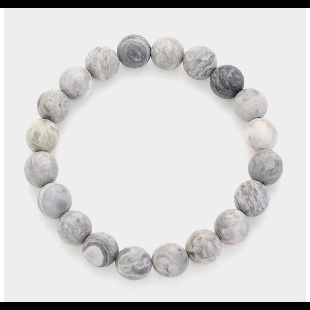 Natural‎ Stone Beaded Stretch Bracelet